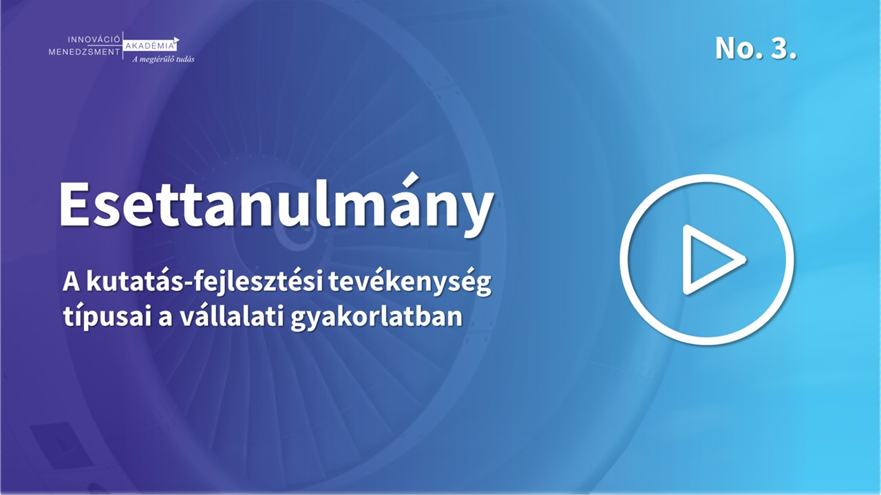 Video - A kutatás-fejlesztési tevékenység tipusai a vállalati gyakorlatban